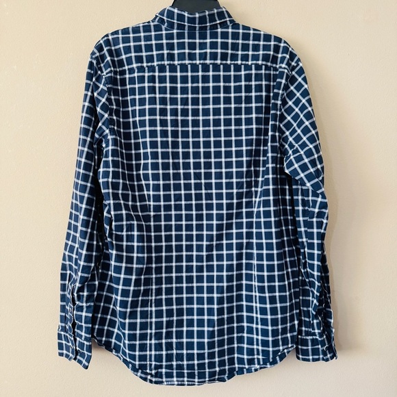Michael Kors Men's Navy White Plaid Checker Button Down Shirt Size XL - Picture 6 of 8